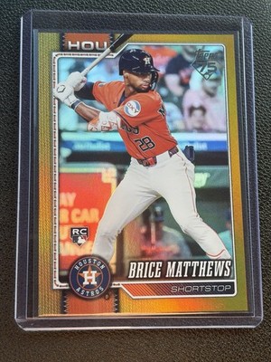 TOPPS 2026 SERIES ONE BRICE MATTHEWS RC GOLD /50 #132 ASTROS