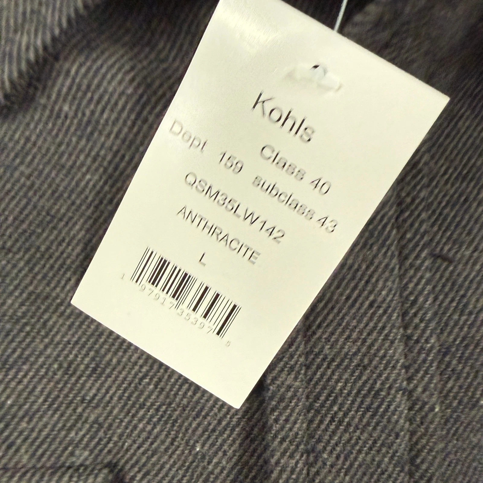 Quiksilver Men Large Anthracite Gray Heavy Twill Shirt Jacket QSM35LW142 - product detail image 5