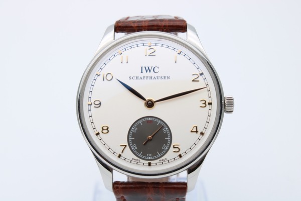 IWC Portugieser Hand-Wound IW545405 Sapphire Caseback Steel Men's Watch
