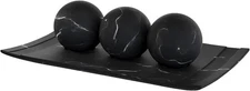 Creative Scents Black Marble Look Home Decor Bowl and Matte 