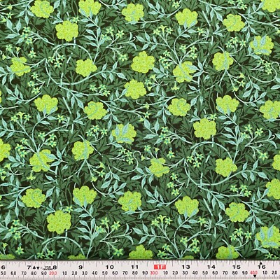 Best of Morris by Barbara Brackman Moda Green Cotton Fabric by the HALF YARD