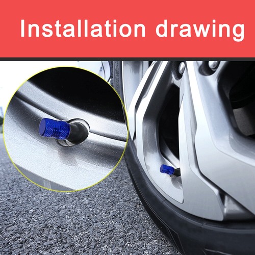 4Pcs Metal Aolly Wheel Tire Stem Valve Caps Car Truck Tyre Dust Cap Cover Parts - Picture 7 of 10
