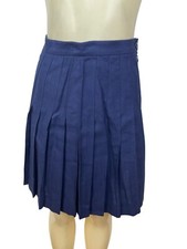 Talbots Petites Womens Navy Pleated Skirt Size 6P - New