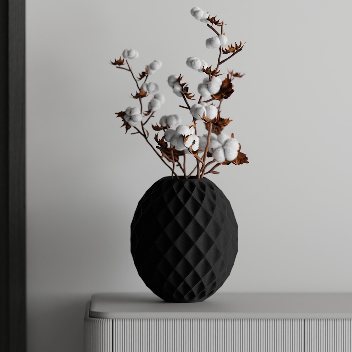 Vaso Diamond Facetura – Vaso Decorativo dal Design Scultoreo – Eleganza Moderna