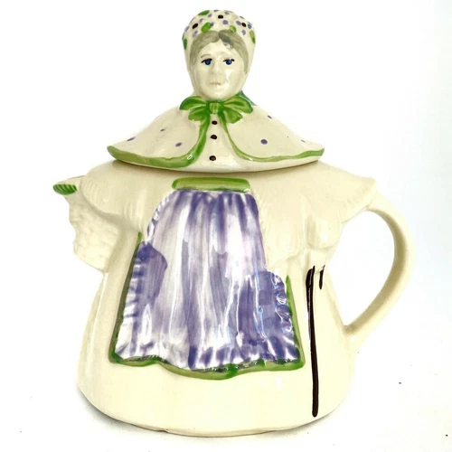 Vintage Shawnee Granny Ann Hand Painted Grandma Tea Pot  USA Ceramic Patented