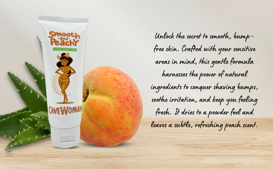 Gel para después del afeitado CaveWoman suave y melocotón para mujer Foto 3 de 4