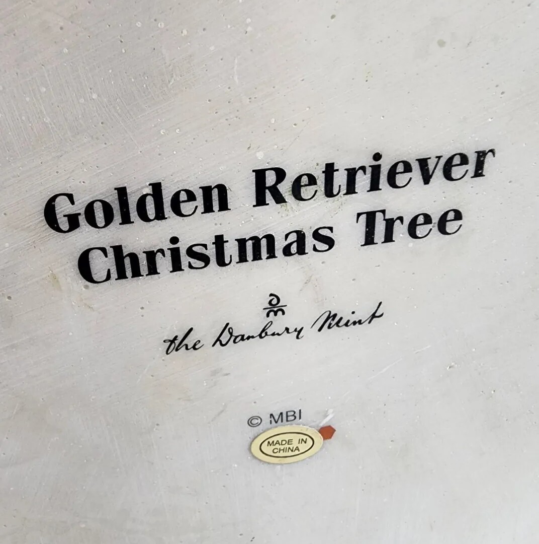 Danbury Mint Golden Retriever Dog Christmas Tree Lighted No Star eBay