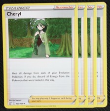 Pokemon Cards 4x Cheryl 123/163 Playset Battle Styles NM/M