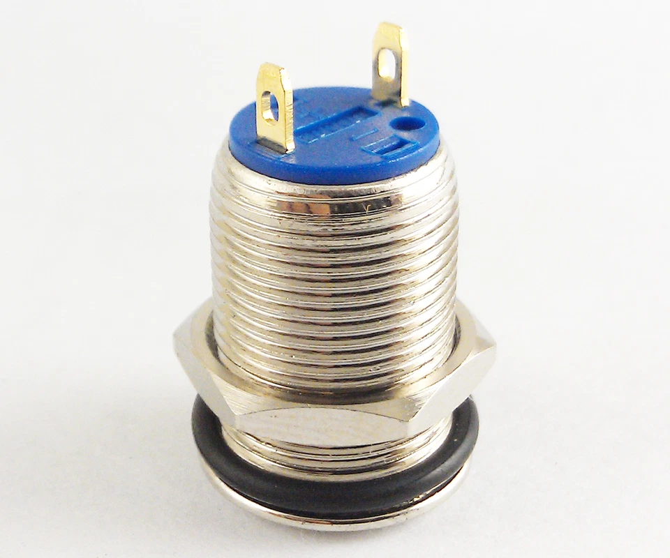 Metal Flat Push Button Momentary Horn Waterproof Resetable Switch 12mm QN12-B1 - Image 4 of 4