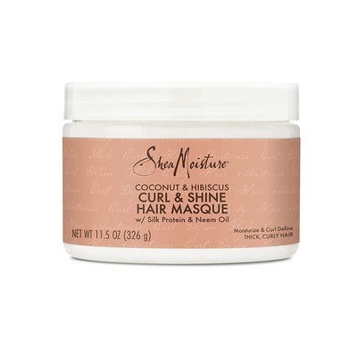 SheaMoisture Hair Masque For Dry Curls Coconut Hibiscus With Shea Butter 12 Oz