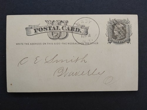 New York: Troy ca. 1880 Ansonia Parlor Stove Illustrated Advertising Postal Card - Picture 2 of 2
