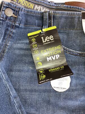 Lee Performance Extreme Motion Straight Fit Tapered Leg Men's Size
