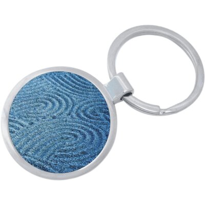 Blue Swirl Pattern Keychain Includes Inch Loop for Keys or Backpack 