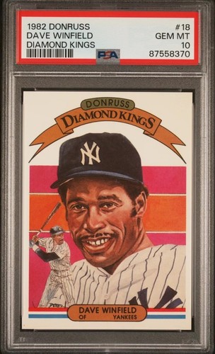 1982 DONRUSS DIAMOND KINGS #18 DAVE WINFIELD YANKEES HOF PSA 10