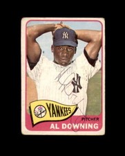 Al Downing Hand Signed 1965 Topps New York Yankees Autograph