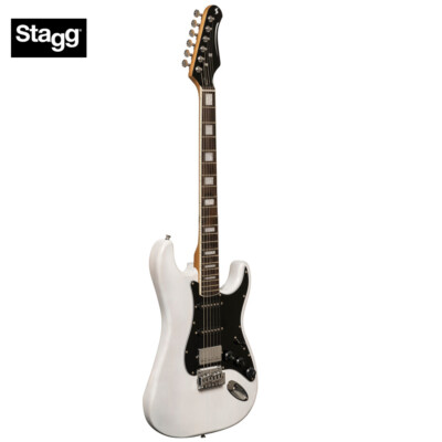 Stagg Vintage Series S-60 Solid Alder Body Electric Guitar White SES-60 WHB