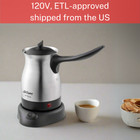 ARZUM Cezve Electric Turkish Coffee Maker, Stainless Steel, 120V