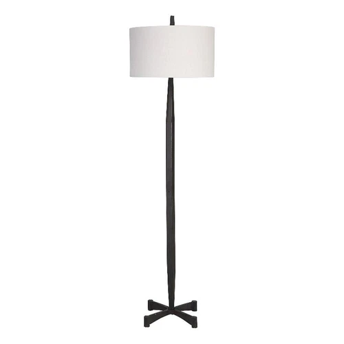 Uttermost Counteract 67.38" Transitional Rust Metal Fabric Floor Lamp in Black - Picture 1 of 7