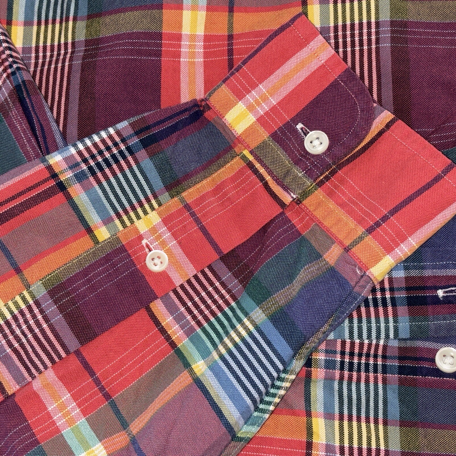 Camicia Ralph Lauren Classic Fit Madras Plaid Extra Lg Alta Tartan Carne Pony Logo