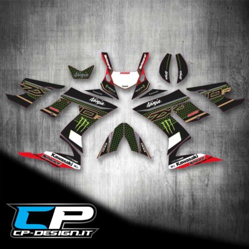 Kit Grafiche per KAWASAKI ZX10r 2008 2009 2010 Replica SBK GP Stickers Decals 1 - Afbeelding 2 van 4