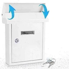 Wall-Mounted Key Drop Lock Box Automotive with Key Lock Metal Mailbox Indoor