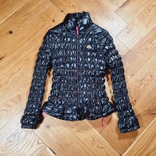 Lowe Alpine Down Puffer Jacket Size L Gloss Quilted Black Stretch