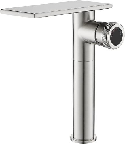 becola Modern Bathroom Sink Faucet,Tall Faucet for Tall, Brushed Nickel