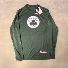 Nike Boston Celtics Dri-Fit Team Issue Practice City Edition Long Sleeve Shirt M