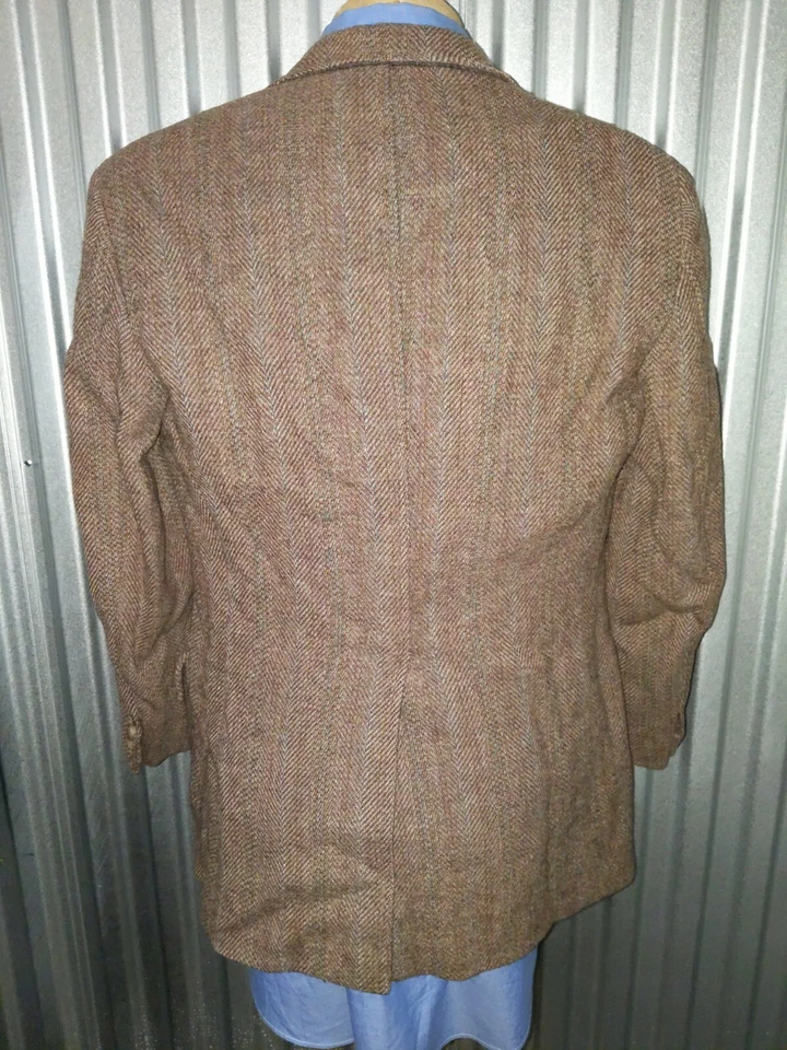 38S 70s ICONIC Rare Vintage POLO Ralph Lauren colorful Tweed Jacket Ticket Coat - Image 4 of 4