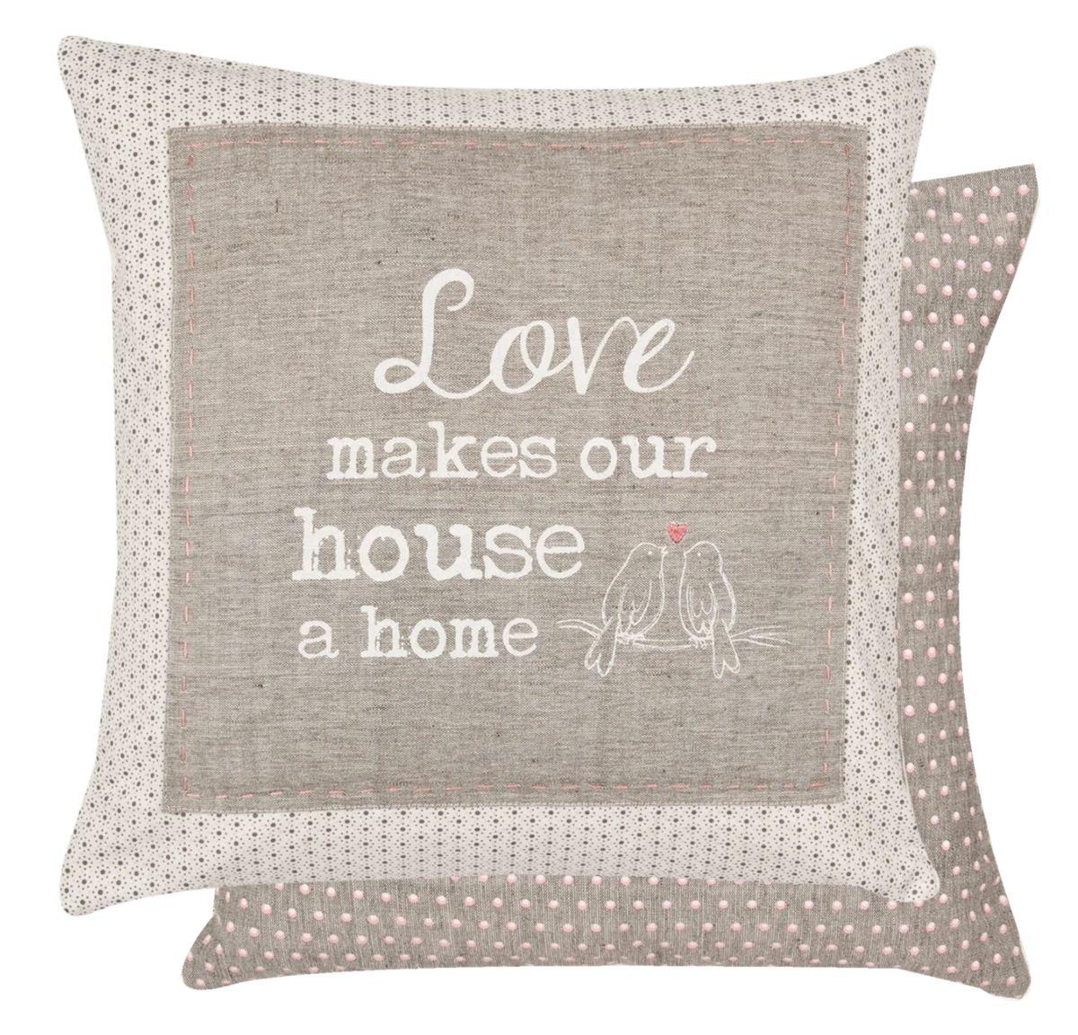 Clayre & Eef Federa per cuscino sedile 40x40 cm Bianco Viola Cotone Coniglio lavanda