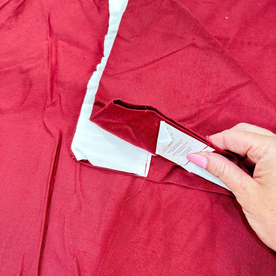 JCPENNEY Panel Cortina Par Rojo Sólido Mezcla Barra Bolsillo Cortinas EE. UU. Moderno Foto 4 de 4