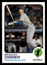 Bradley Zimmer 2022 Topps Heritage #644 Toronto Blue Jays