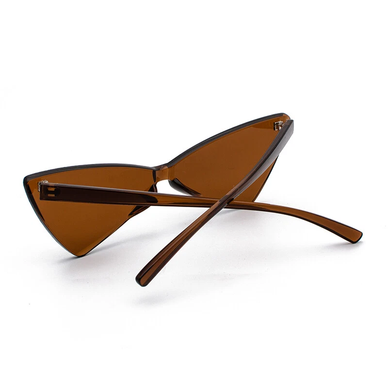 Gafas de sol retro vintage triangulares sin montura clásicas de moda elegantes UV400 Foto 4 de 4