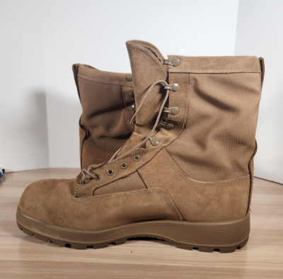 Bates Tan Leather Winter Boots with USMC Logo  Size 14.  Like new  Tried on Bates 25501 Mens USMC Lightweight Hot Weather Boot 9 3E US  main image 4