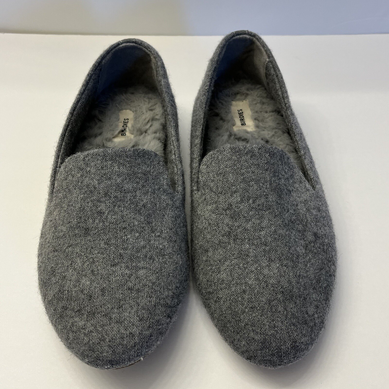 APL Birdies pantofola da fumo da donna grigia lana foderata pelliccia sintetica piatta 5 5