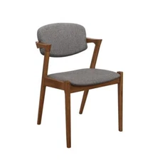 Malone Dining Side Chairs Grey And Dark Walnut (Set Of 2)