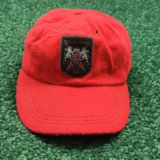 Vtg Polo Sport Ralph Lauren Wool Fitted XL Red Cap Hat Gryphon & Ski Crest USA