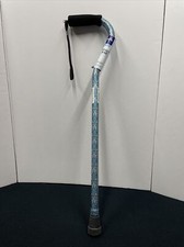 Medline Walking Cane Offset Handle Alum Blue 300 Capacity BRAND NEW