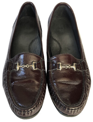 Chaussures Femme Confort SAS Tripad - Taille 9.5 N, Couleur Bordeaux, Occasion En Bon état