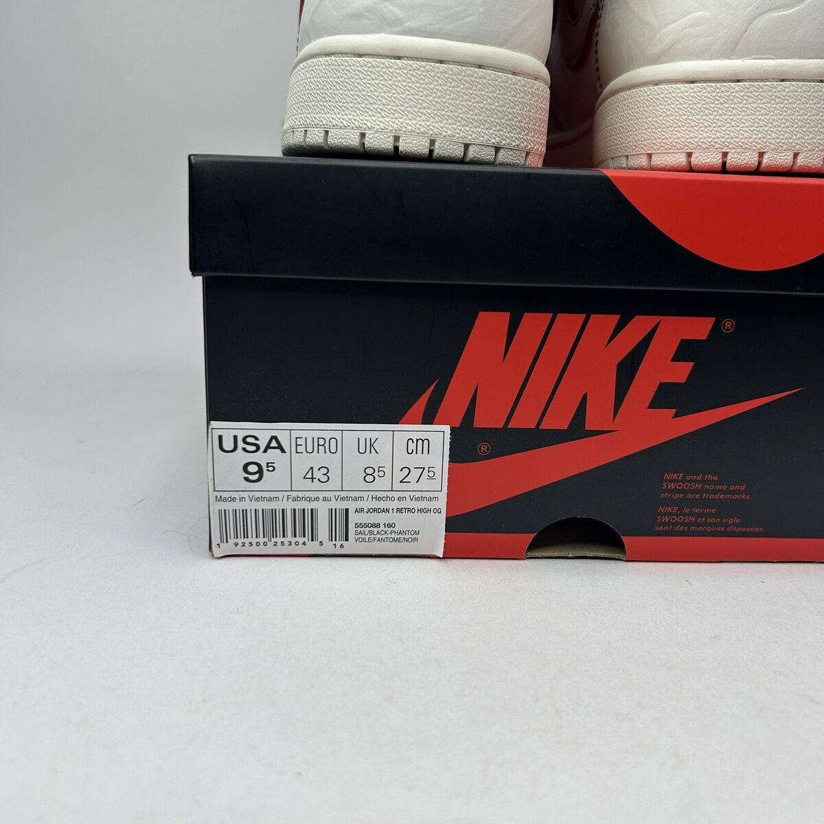 Nike Air Jordan 1 High OG “Phantom/Gym Red” 555088-160 Men's Nike Air Jordan 1 High OG “Phantom/Gym Red” 555088-160 Men's