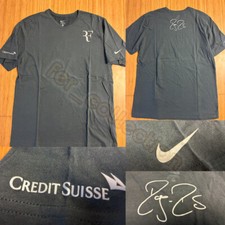 Nike Tennis t-shirt Roger Federer RF credit suisse grey da collezione