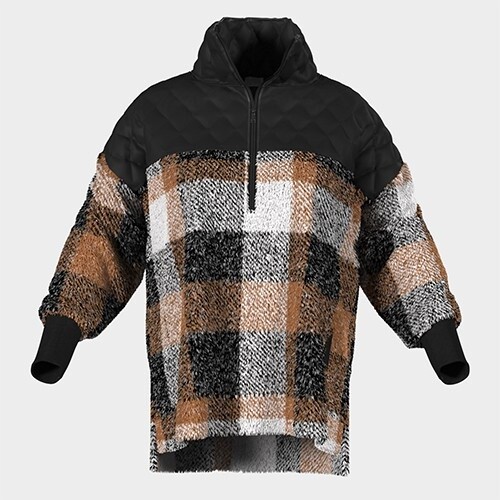 LuLaRoe Large Nancy Half Zip Pullover 