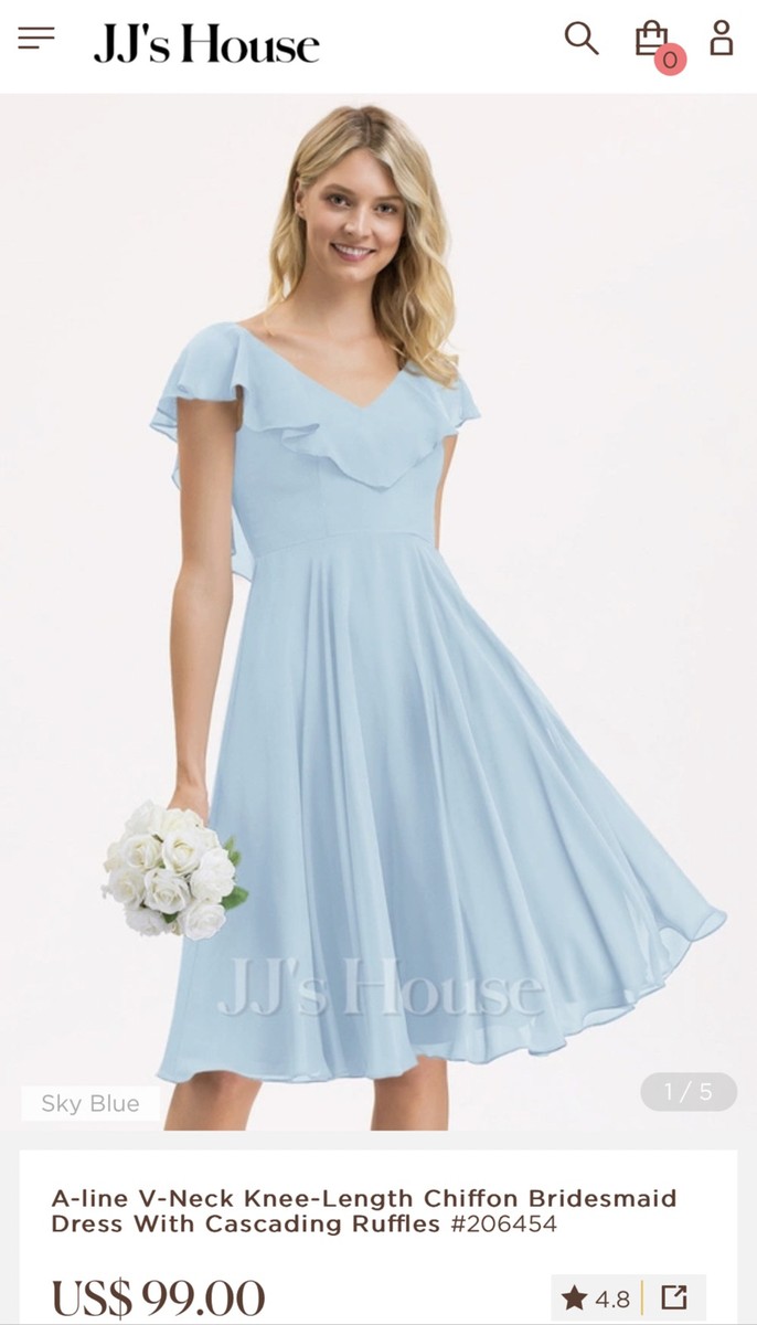 white christmas dresses A-Line Mother of the Bride Dress Wedding Guest Elegant Petite V Neck K –  JiMiss Dresses main image 0