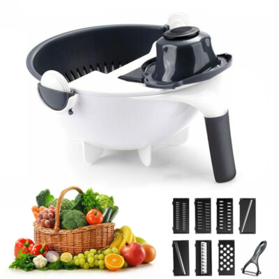 Multi-function Peelers Slicers Cutting Washing Magic Rotate Vegetable Cutter NEW