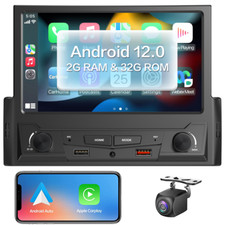 7" Android 12.0 Car Radio Stereo Wireless Caplay Android Auto Single BT 5.0+CAM