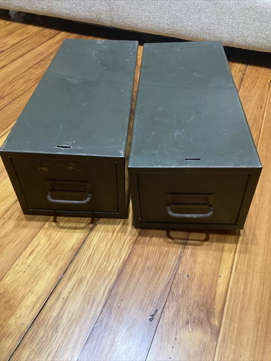 Vintage index card file cabinet deals