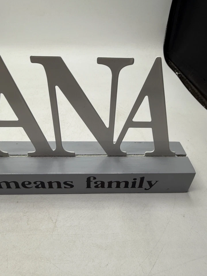 Letrero de cuidador de estante Ohana Means Family Disney decoración metal madera Lilo & Stitch Foto 2 de 4