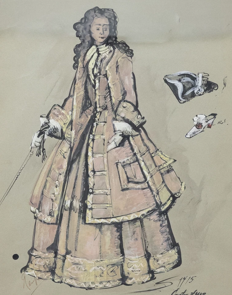 Gouache del siglo XX - Frances Erskine condesa Marr Foto 2 de 4