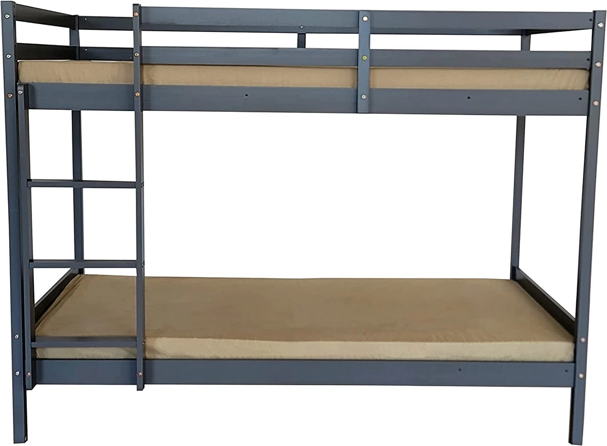 Mecor Wooden Bunk Bed in Grey 3FT HEAVY DUTY BUNK BED FOR KIDS CHILDREN 3FT