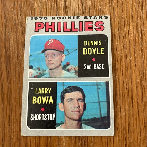 1970 TOPPS PHILLIES ROOKIE STARS LARRY BOWA DENNY DOYLE #539 VG-EX No Creases
